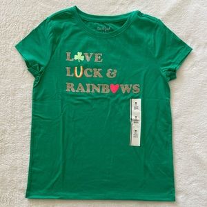 NWT Cat & Jack 2023 Love Luck & Rainbows Tee girls size medium (8)